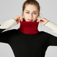 热卖羊绒围脖女套头围巾脖套男士护颈椎百搭秋冬季保暖针织毛线假领子