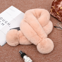 热卖兔毛围巾围脖女韩版獭兔毛皮冬季保暖懒漱兔毛毛交叉毛领 真毛