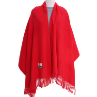 热卖围巾女秋冬季天韩版潮仿羊绒百搭日系小清新纯红色披肩围脖学生男