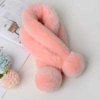 热卖皮毛绒围巾防獭兔毛冬季可爱少女儿童通用保暖皮套头围脖毛领