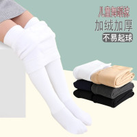热卖儿童舞蹈袜女童连裤袜秋冬加厚加绒款纯棉白色袜子宝宝打底裤冬季