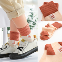 热秋季纯棉儿童袜子女童宝宝中筒袜女孩中大童棉袜男童秋冬款童袜