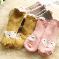热卖儿童袜子冬季加厚宝宝保暖袜加绒厚棉袜男女童毛圈袜小孩冬天袜子