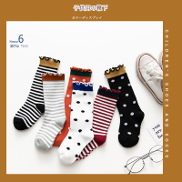 热卖女童堆堆袜春秋季纯棉儿童中长筒袜公主木耳花边袜洋气女宝宝袜子