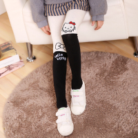 热秋新款纯棉儿童连裤袜韩版女童拼接打底裤宝宝假中筒连体长袜子