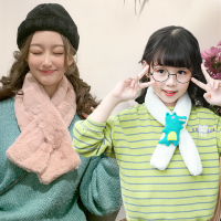 热卖秋冬季可爱毛毛绒仿獭兔毛围巾女韩版学生围脖套头儿童帽子一体