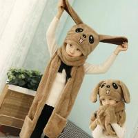 热卖儿童帽子围巾手套三件套冬新款男女童宝宝冬季保暖学生围脖帽一体