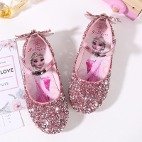 热卖女童鞋子儿童公主鞋2019秋新款水晶鞋爱莎冰雪奇缘鞋平底皮鞋单鞋