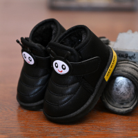 热卖冬季加绒男女童雪地靴1-3岁婴儿童靴子小宝宝棉鞋公主毛口皮鞋2