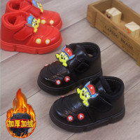 热卖冬季宝宝鞋ins超火儿童鞋子 男婴儿鞋加绒加厚棉鞋皮鞋女幼儿