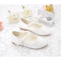 热卖女童白色平底公主5单鞋儿童6舞台演出7钢琴舞蹈礼服8岁主持人皮鞋