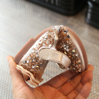 热卖女童公主单鞋韩版小女孩演出鞋实心牛筋软底小皮鞋水钻儿童表演鞋