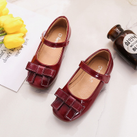 热卖2019春秋新款女童皮鞋小女孩浅口儿童平底时尚豆豆单鞋宝宝公主鞋
