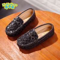 热卖儿童真皮鞋豆豆鞋男中小童英伦套脚软底宝宝鞋表演鞋冬季加绒棉鞋