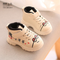 热卖女儿童鞋秋冬季款婴儿鞋子学步鞋软底宝宝加绒小公主棉鞋皮鞋