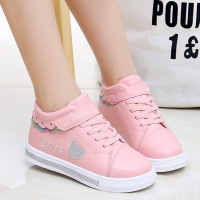 热卖女童板鞋中帮2019秋季新款童鞋女孩小白鞋儿童休闲运动鞋公主鞋子