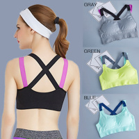 热卖运动文胸性感抹胸款女士学生体检背心式健身跑步防震瑜伽无痕内衣