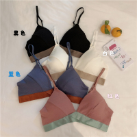 热卖背心式美背文胸女无钢圈上托聚拢小胸罩性感学生显胸运动吊带内衣