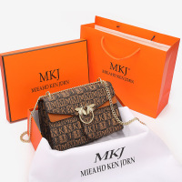 香港MKJ2021春季新款法式气质女包链条包燕子包百搭信封斜挎包单肩女士包包