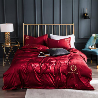 绘窝(HuiWo)家纺 新款水洗亲肤凉爽仿真丝四件套