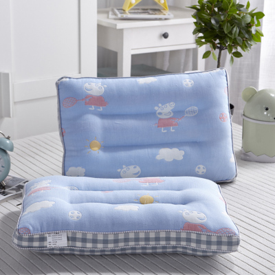 绘窝(HuiWo)家纺 新款枕芯全棉新款六层纱儿童枕头枕芯单只