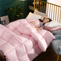 绘窝(HuiWo)家纺 纯色仿羽绒被 羽丝绒被 加厚保暖被芯 冬被