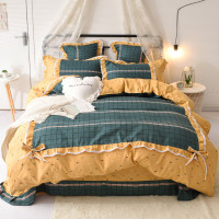 绘窝(HuiWo)家纺 韩版小清新ins网红款蝴蝶结四件套活性印花少女心公主风