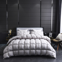 绘窝（HuiWo）家纺 防羽布羽绒被鸭绒被全棉立衬扭花5色