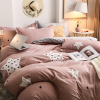 绘窝(HuiWo)家纺 新款公主风可爱四件套卡通亲肤棉少女心被套床单床上用品小清新床品套件