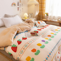 绘窝(HuiWo)家纺 针织棉冬被被子被芯 秋冬加厚磨毛被芯春秋双人加大被子学生宿舍单人空调被