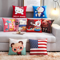 绘窝(HuiWo)家纺 短毛绒抱枕 公司批发 抱枕客厅沙发靠垫套汽车办公室护腰靠学生午睡枕床头靠背垫大靠枕