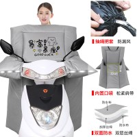 电动摩托车挡风被冬季加绒加厚电瓶电车防风防寒罩防水双面秋冬天 双面灰-暴富