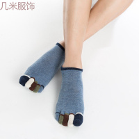 新款春夏低帮男五指袜纯棉防臭薄吸汗超短袜全棉个性彩趾隐形脚趾袜子