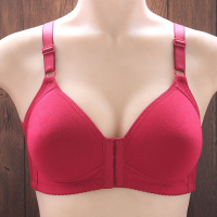 夏季前扣胸罩加肥中老年薄款大码文胸无钢圈聚拢妈妈内衣加大哺乳