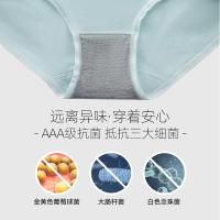 女士内裤3条高支长绒棉纯棉裆部抗菌明筋腰带
