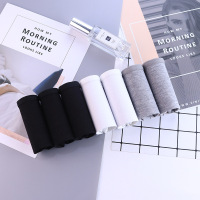 少女内裤女纯棉黑白中腰大码非抗菌丽人全棉质面料三角裤学生