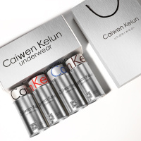 4条男士平角内裤纯棉红色夏季透气薄款运动四角裤头ck4-cm2底裤衩