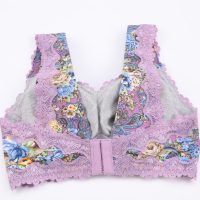 贝茵婷夏天纯棉无钢圈背心式睡眠文胸套装薄杯透气孔调整胸罩内衣