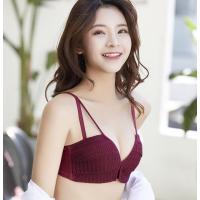 内衣套装少女士文胸聚拢无钢圈收副乳性感蕾丝小胸上托加厚款胸罩