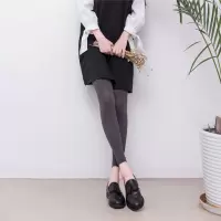 天鹅绒不连脚九分裤袜女春秋薄款丝袜防勾丝黑灰色9分打底裤袜80d
