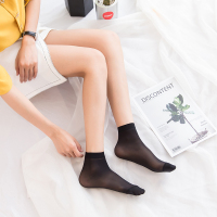 30双装防勾丝钢丝短袜夏超薄对对袜女浅口隐形天鹅绒黑肉色短丝袜