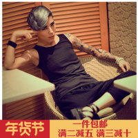 les tt束胸 长款纯棉显胸小 束胸cos 外穿加强绷带t束胸les背心
