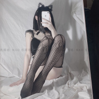 妖精喵:超薄性感丝袜情趣美腿诱惑吊袜带开裆连裤丝袜大长腿显瘦