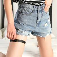 病娇道具病娇饰品钉腿圈黑色百搭吊袜带个性萝莉大腿装饰品女学生