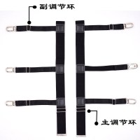 衬衫夹子防滑男士吊袜带正装西服衬衣上衣防皱固定夹三头大腿男女