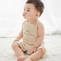 婴儿纯棉肚兜夏季宝宝睡衣新生儿童连腿兜兜男女护肚围