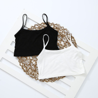 夏季白色莫代尔吊带背心女防走光内搭打底衫短款裹胸美背抹胸内衣