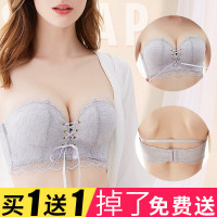 无肩带内衣女聚拢防滑无带胸罩小胸美背抹胸式裹胸加厚隐形文胸贴