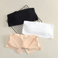 裹胸无肩带内搭抹胸冰丝无痕美背打底防走光内衣女无钢圈文胸薄款