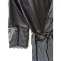 维多利亚春秋女士长袖蕾丝性感简约睡袍成熟女人浴袍家居服